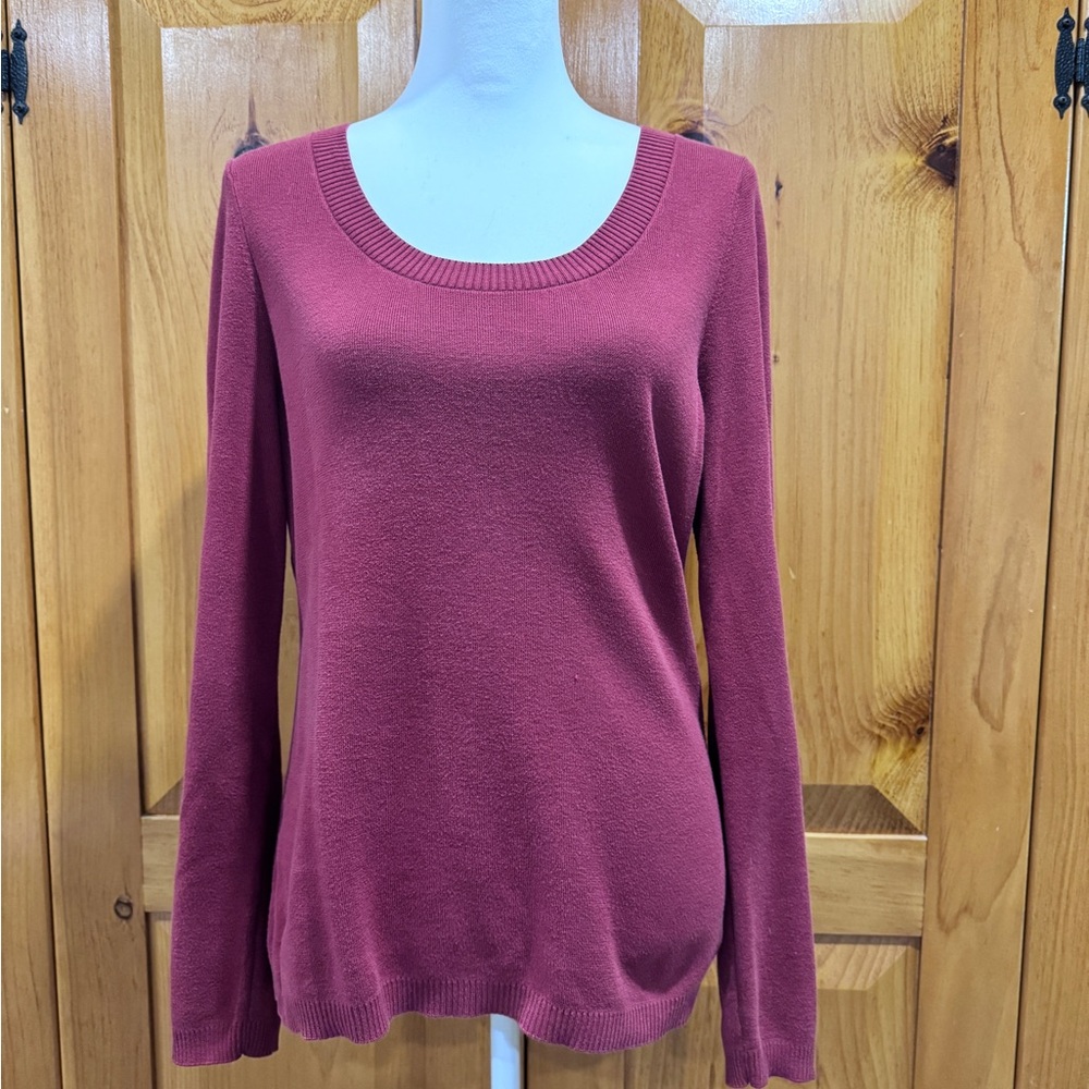LOFT Magenta Knit Top